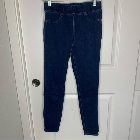 Madewell Pull On Stretchy Dark Wash Denim Skinny Jeans Size 25 - Picture 2 of 11